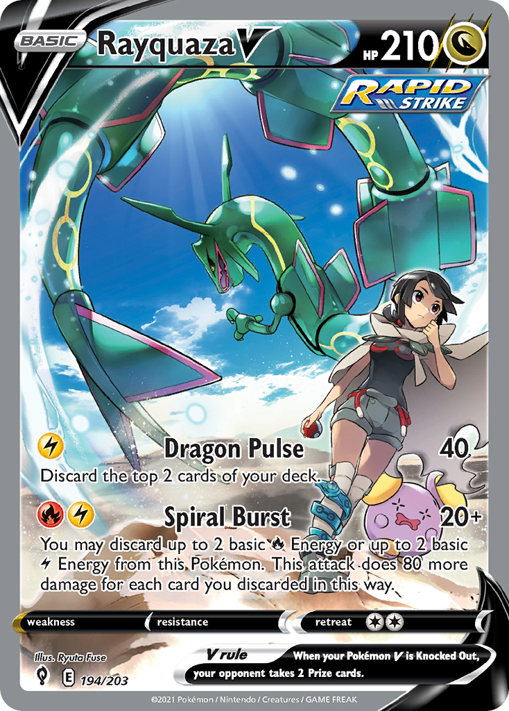Rayquaza V (Alt Art) — Evolving Skies
